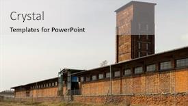  Presentation with czech republic - Beautiful PPT theme featuring red-tower-of-death-unesco backdrop and a light gray colored foreground