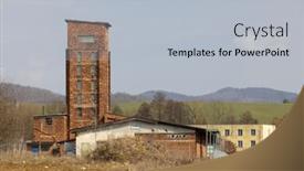  Presentation with czech republic - Amazing presentation theme having red-tower-of-death-unesco backdrop and a light blue colored foreground