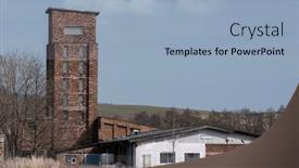  Presentation with czech republic - Presentation theme consisting of red-tower-of-death-unesco and a light blue colored foreground