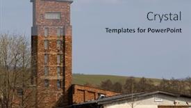  Presentation with czech republic - Theme featuring red-tower-of-death-unesco and a light blue colored foreground
