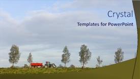  Presentation with rough - Audience pleasing PPT layouts consisting of red tractor and carrier backdrop and a light blue colored foreground