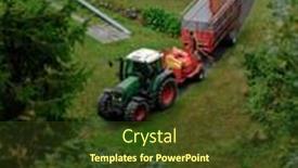  Presentation with tractor - PPT layouts enhanced with red-tractor-carry-empty-trailer background and a tawny brown colored foreground