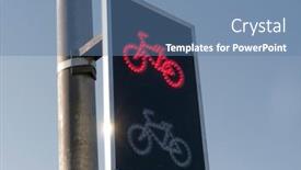  Presentation with traffic light - PPT theme consisting of red-traffic-light background and a teal colored foreground