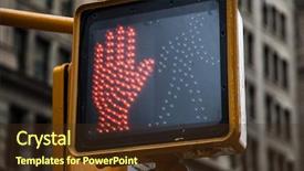  Presentation with traffic light - Colorful presentation theme enhanced with red traffic lights in new backdrop and a tawny brown colored foreground