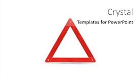  Presentation with triangle - Presentation with red-triangle-emergency-stop-sign background and a white colored foreground