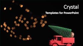  Presentation with red apple tree - Amazing PPT theme having red truck carrying a pine backdrop and a  colored foreground