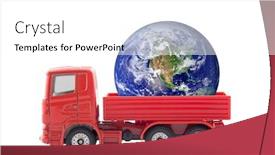  Presentation with red planet - Amazing slide set having red-truck-miniature-with-planet backdrop and a white colored foreground