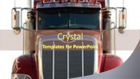  Presentation with red banner - Presentation with red-truck-with-oversize-load background and a coral colored foreground