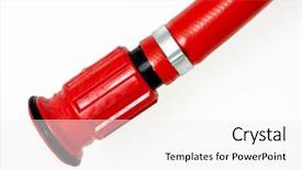  Presentation with fire red - PPT theme enhanced with tube of a fire hydrant background and a white colored foreground