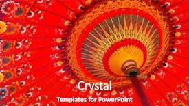  Presentation with bali - Amazing slide deck having red umbrella in bali indonesia backdrop and a crimson colored foreground