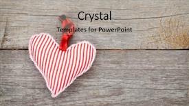  Presentation with wooden toy - Presentation design having day heart toy on wooden background and a light gray colored foreground