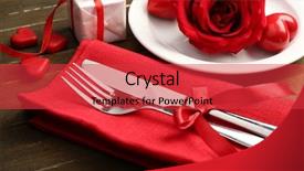  Presentation with table setting - PPT layouts having red valentines - festive table setting for valentine background and a red colored foreground