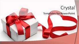  Presentation with valentine - Presentation design featuring red valentines - valentine gift background and a sky blue colored foreground