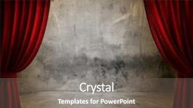  Presentation with red stage curtain - Cool new PPT theme with red velvet theater curtain backdrop and a gray colored foreground