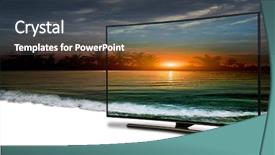  Presentation with video - Audience pleasing slide set consisting of red video - 4k monitor isolated on white backdrop and a dark gray colored foreground