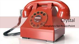  Presentation with red telephone - Cool new presentation theme with red vintage telephone set backdrop and a red colored foreground
