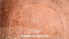  Presentation with red brick wall - Slide set having red-wall-background-closeup-photo background and a coral colored foreground