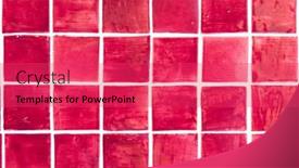  Presentation with tiles - Presentation theme having red-wall-tiles-texture and a red colored foreground