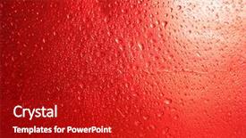  Presentation with water drop - Presentation theme having red water drop for background background and a crimson colored foreground