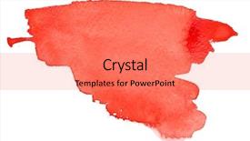  Presentation with watercolor color - Colorful PPT theme enhanced with red watercolor brush strokes backdrop and a coral colored foreground