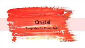  Presentation with watercolor red - Amazing presentation having red watercolor brush strokes backdrop and a coral colored foreground