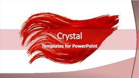 Presentation with watercolor red - Theme having red watercolor texture paint stain background and a crimson colored foreground