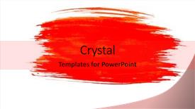 Presentation with watercolor red - PPT layouts enhanced with red watercolor texture paint stain background and a red colored foreground