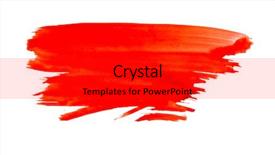  Presentation with watercolor red - Amazing slide deck having red watercolor texture paint stain backdrop and a black colored foreground