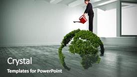  Presentation with red beet root - Amazing slide set having red watering can against white backdrop and a dark gray colored foreground