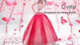  Presentation with wedding roses - Beautiful slides featuring red wedding - beauty lady with roses flakes backdrop and a lemonade colored foreground