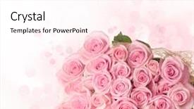  Presentation with wedding - Slides enhanced with red wedding - bridal bouquet background and a pink colored foreground