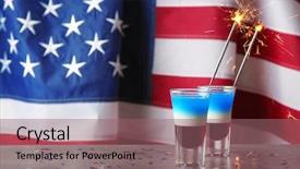  Presentation with asian american colors - Presentation having red white - layered cocktails in colors background and a violet colored foreground