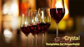  Presentation with wine - Beautiful PPT layouts featuring red white - male hand holding glasses backdrop and a tawny brown colored foreground
