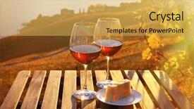  Presentation with wine book cheese - Presentation theme with red white - wine and cheese lavaux region background and a yellow colored foreground