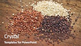  Presentation with wood wood grain - Beautiful slides featuring red white and black guinoa backdrop and a tawny brown colored foreground