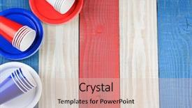  Presentation with picnic - Amazing slide set having red white and blue picnic backdrop and a lemonade colored foreground