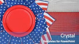  Presentation with red white blue patriotic - Colorful PPT theme enhanced with red white and blue backdrop and a ocean colored foreground