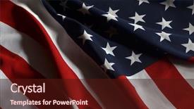  Presentation with american flag - Cool new PPT theme with red white blue government - american flag background backdrop and a  colored foreground