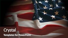  Presentation with american flag - PPT theme featuring red white blue government - american flag background background and a  colored foreground
