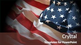  Presentation with american flag - Slide set consisting of red white blue government - american flag background background and a tawny brown colored foreground