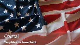  Presentation with american government - Presentation theme consisting of red white blue government - american flag background background and a tawny brown colored foreground