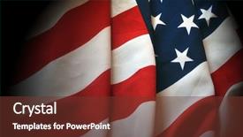  Presentation with american flag - Beautiful slide set featuring red white blue government - american flag background backdrop and a tawny brown colored foreground