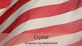  Presentation with american government - Slide deck enhanced with red white blue government - backlit huge american flag close background and a coral colored foreground