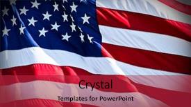  Presentation with red white blue patriotic - Presentation theme with red white blue patriotic - american flag boldly flying background and a red colored foreground