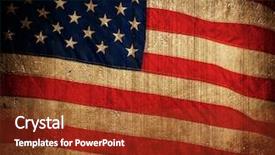  Presentation with red white blue patriotic - Presentation theme with red white blue patriotic - usa flag background background and a tawny brown colored foreground