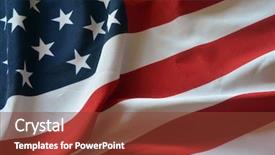  Presentation with red white blue patriotic - Colorful PPT theme enhanced with red white blue patriotic banners - american flag background backdrop and a tawny brown colored foreground