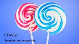  Presentation with serial killer colorful 3d - Amazing PPT layouts having red white blue swirls - colorful lollipop against the background backdrop and a light blue colored foreground