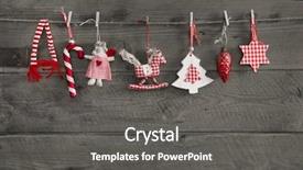  Presentation with christmas red - Cool new PPT theme with red white checked christmas decoration backdrop and a dark gray colored foreground