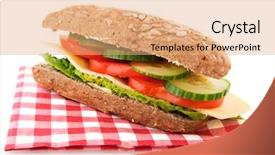  Presentation with white cheese - Amazing theme having red white checkers - healthy whole meal cheese sandwich backdrop and a  colored foreground