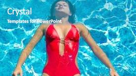  Presentation with pleasure food - Theme featuring red white color - pool pleasure background and a  colored foreground